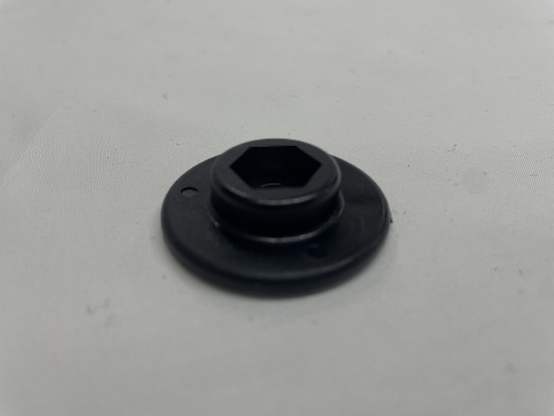 Nut - Hex Retainer - M6 (Black Nylon)