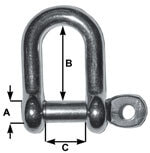 Shackle D - 5mm - Cast Shackle D - 5mm - Cast